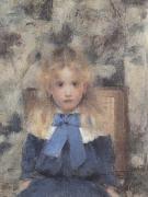 Fernand Khnopff Portrait of Miss Van Der Hecht Spain oil painting reproduction